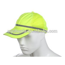 Chapéu fluorescente para segurança de tráfico infantil, bonés reflexivos de verão